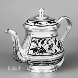 Серебряный чайник на ножке для заварки, 510 мл - чн021