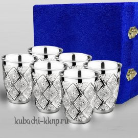 Набор стаканов из серебра 925 пробы 