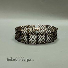 Браслет серебряный со звеньями сеточкой - Ag-бр4