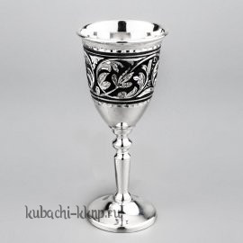 Серебяная рюмка с гравировкой от мастеров Кубачи - Р096