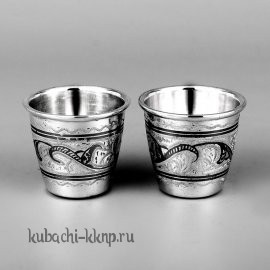 Набор серебряных стопок  «На Двоих» - нс09