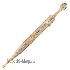 Серебряный кинжал с позолотой - кн36