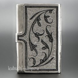 Серебряный футляр для визиток - vzt02