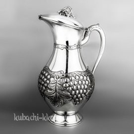 Кувшин из серебра «Виноград» - кв076