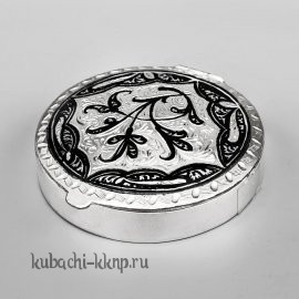 Кубачинская таблетница из серебра - ТАБ06