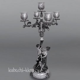 Большой винтажный серебряный подсвечник - пдсв017