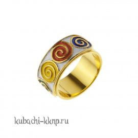 Кольцо из серебра с позолотой 