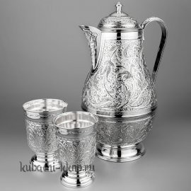 Серебряный сервиз для воды/компота без чернения 