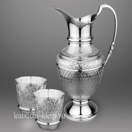 Серебряный сервиз для воды без чернения 