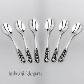Набор чайных серебряных ложек «Лепестки» - л0004-6