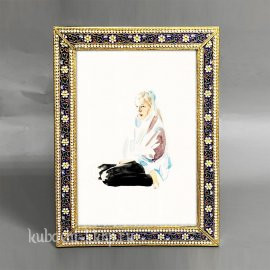 Серебряная рамка для фото с цветной эмалью - фот02