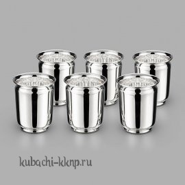 Набор небольших стопок из чистого серебра 999 пробы - стп099-6