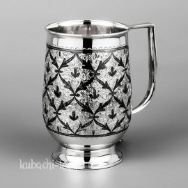 Большая серебряная кружка для воды «Классика» - кр077