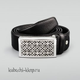 Ремень серебряный с орнаментом - рм24