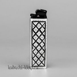 Зажигалка из серебра - заж06