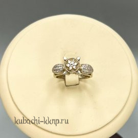 Серебряное кольцо с россыпью фианитов Идиллия - Ag-к61