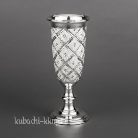 Серебряный фужер для вина с лазерной гравировкой «Лазер»   - ф047