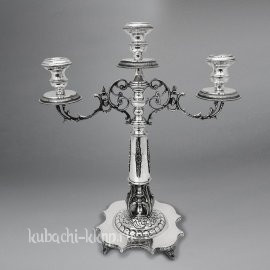 Серебряный подсвечник на 3 свечи - пдсв011