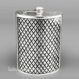 Серебряная фляга с откидной крышкой 