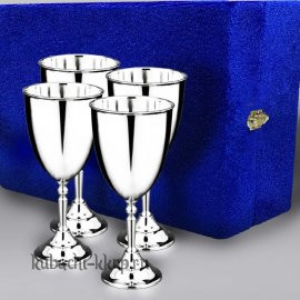 Набор из четырех глянцевых фужеров для вина  - ф069-4