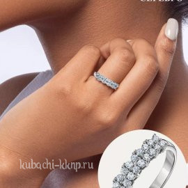 Кольцо серебро 925 с фианитами - к955