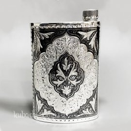 Серебряная фляга в подарок мужчине, 230мл - фл098