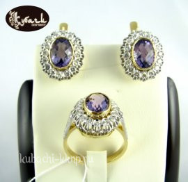 «Кармазин» с аметистами и бриллиантами. - к189