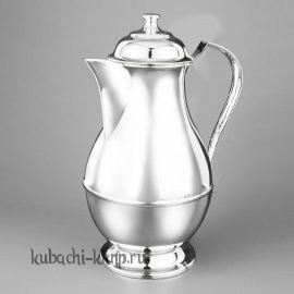 Глянцевый серебряный кувшин для воды  - КВ217