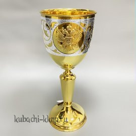 Серебряный кубок С Гербом и позолотой 