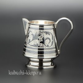 Серебряный молочник с красивым узором, 275 мл - м001