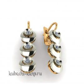 Висячие серьги из золота  - 00053-2e