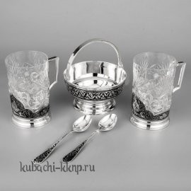 Серебряный чайный набор - чср012