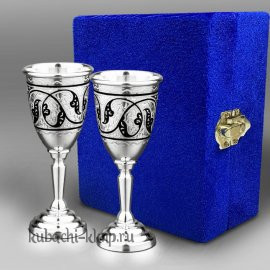 Набор серебряных рюмок в подарок - р0005-2
