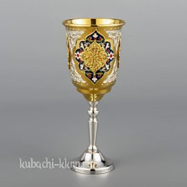  Рюмка серебряная с позолотой и эмалью «Эксклюзив 1» - р046