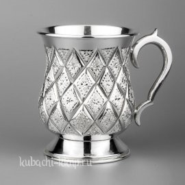 Кружка серебряная «Лазер» - кр054