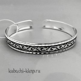 Женский тонкий серебряный браслет 