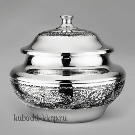 Серебряная сахарница (боченок для меда) - сх00057