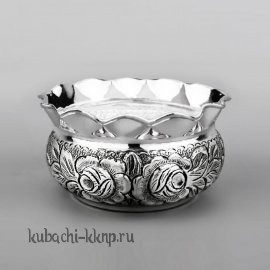 Серебряная конфетница  «Цветы» - кф183