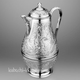 Серебряный кувшин для воды без чернения 