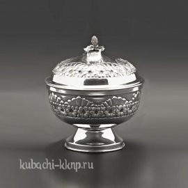 Сахарница серебряная «Ромашка» (маленькая) - сх02