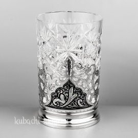 Резной серебряный подстаканник - пд075