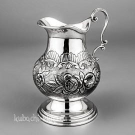 Серебряный молочник «Цветы» - м013