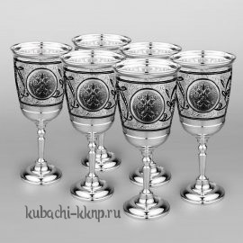 Набор фужеров из серебра 