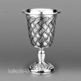 Серебряный бокал для вина «Косичка» - бк042
