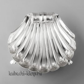Серебряная открытая икорница  