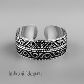 Серебряный браслет Этно стиль с гравировкой - БР169