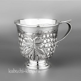 Серебряная кружка «Виноград» - кр088