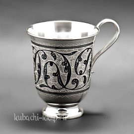 Кубачинская серебряная кружка - кр021