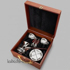 Кофейный набор из серебра на две персоны - нкф06