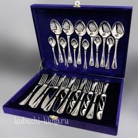 Столовый набор на 6 персон из серебра 925 пробы - sn016